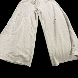 Aerie Off-White Wide Leg Pants